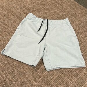 On Running Light Sage Green Athletic Shorts with Black Drawstring
